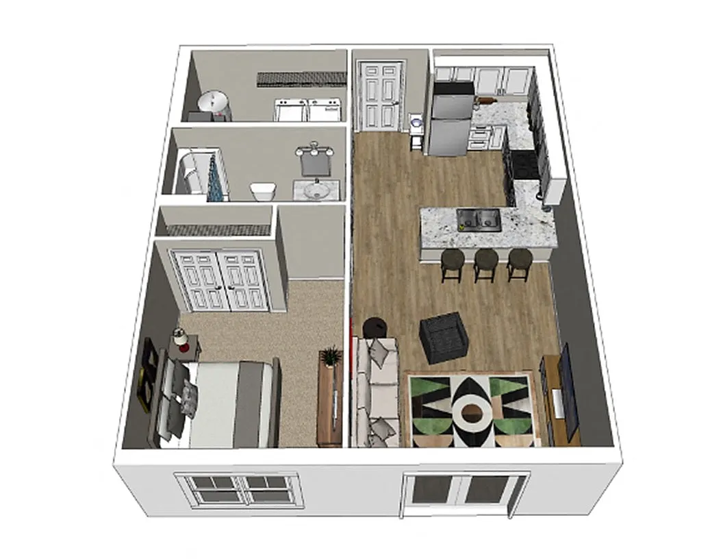Floor plan 1 Bedroom