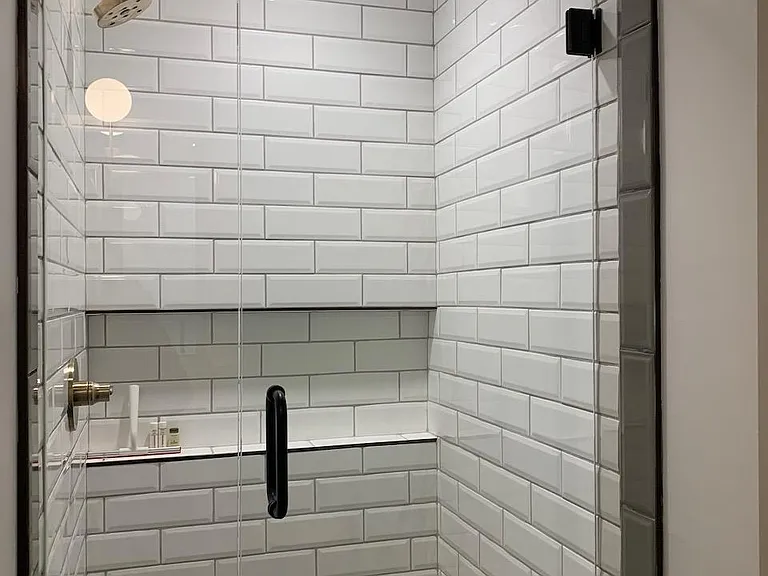 Bathroom - shower with glass door