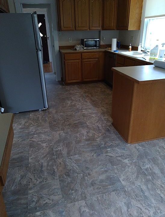 Kitchen with New Flooring