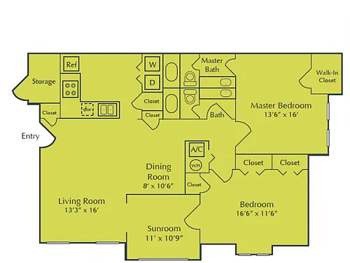 Floor plan 2X2B