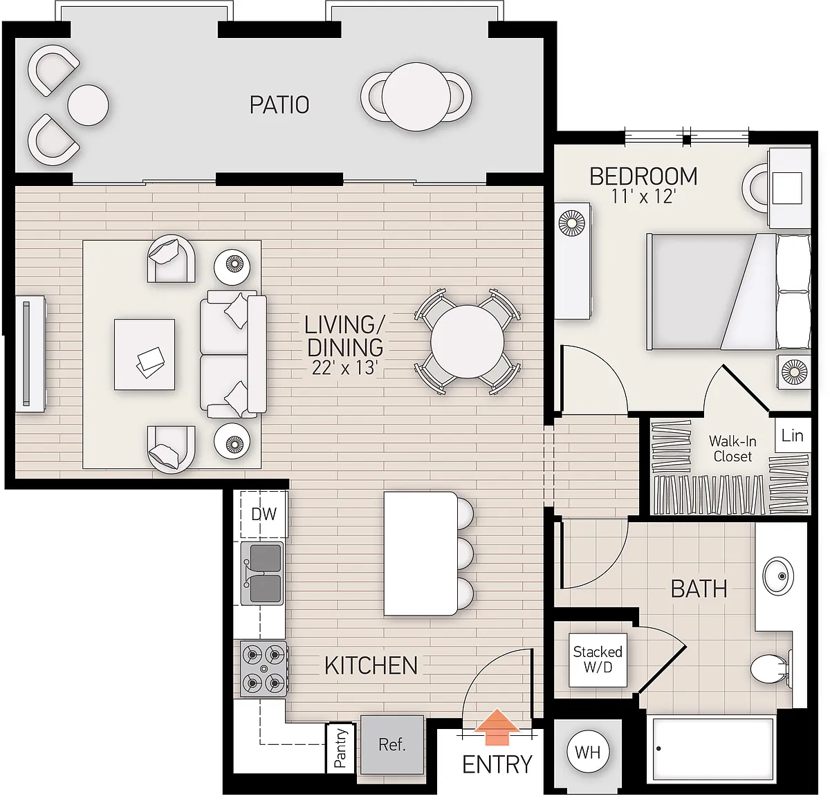 Floor plan River View III - Plan H