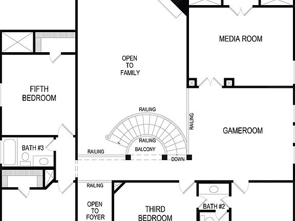 Hillcrest 2F w Media Second Floor Plan