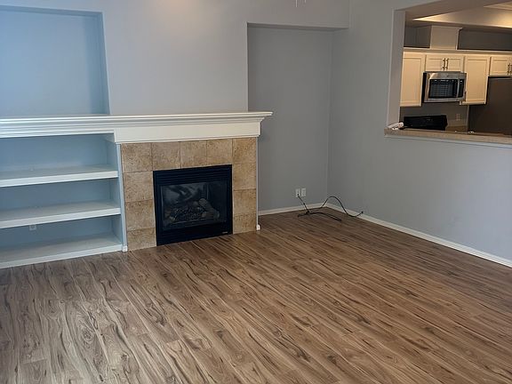 Gas fireplace in living room