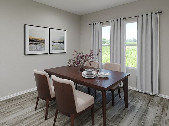 Enjoy family dinners around the dining table.