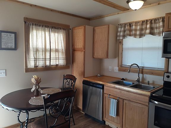 The house has furniture for staging purposes