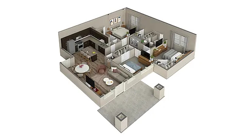 Floor plan 3 BR Haven Summit