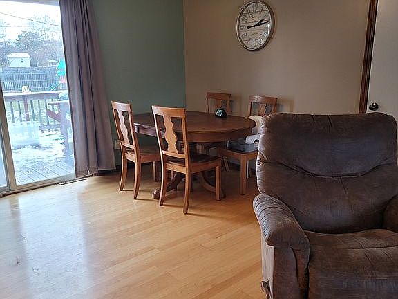 Dining area leading to back porch
