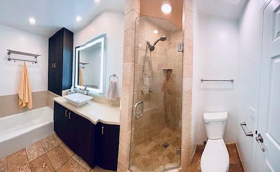 Master bath tub and shower