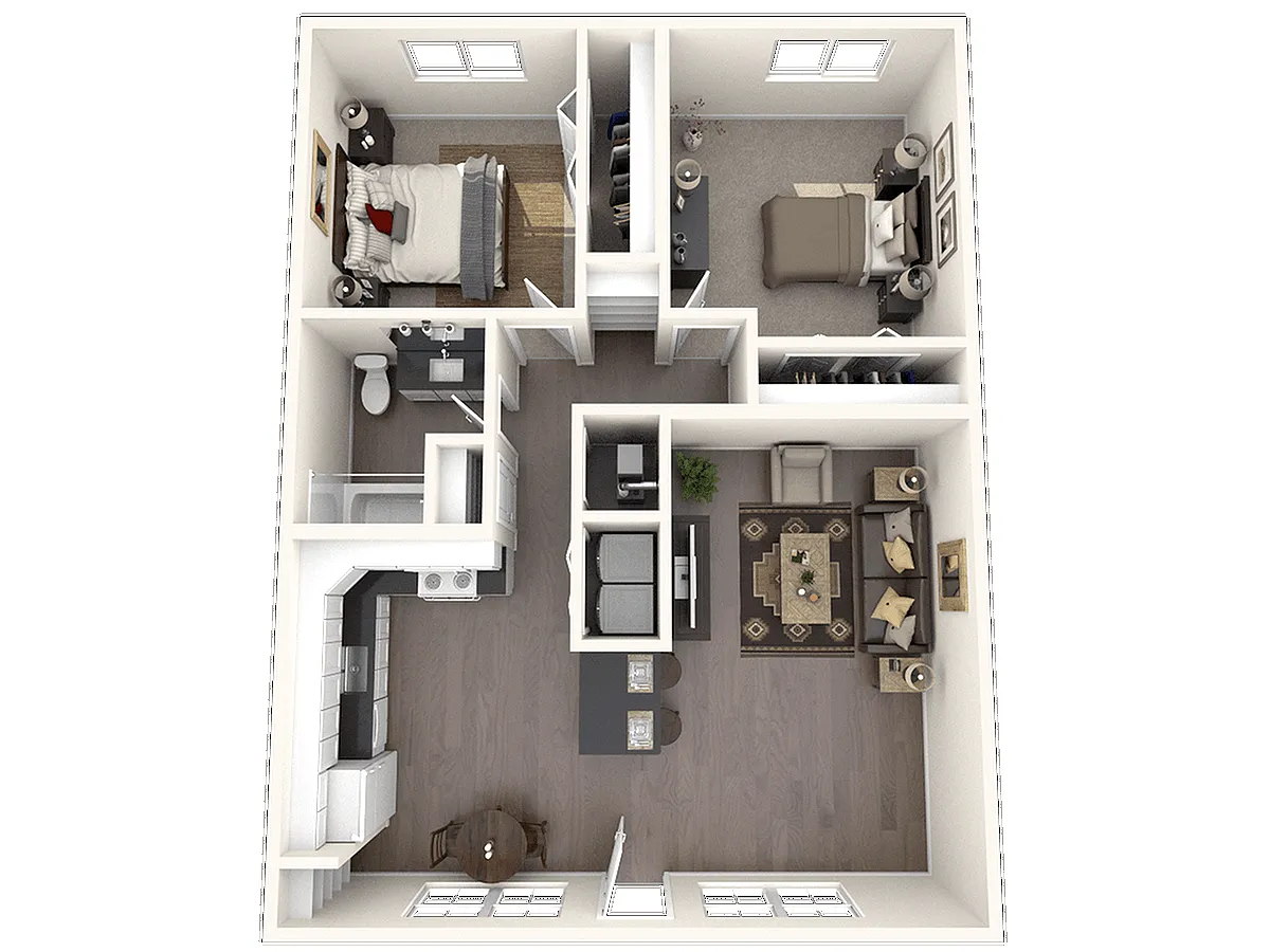 Floor plan Classic 2 x 1 with Garage