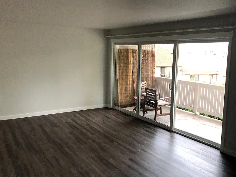 Living room and patio (unfurnished)