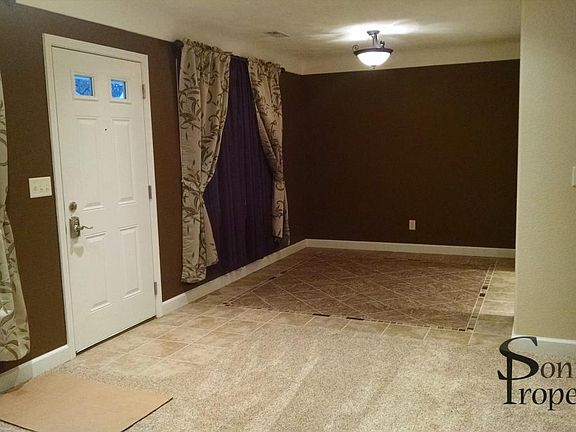 Dining room _ with heated tile floor.