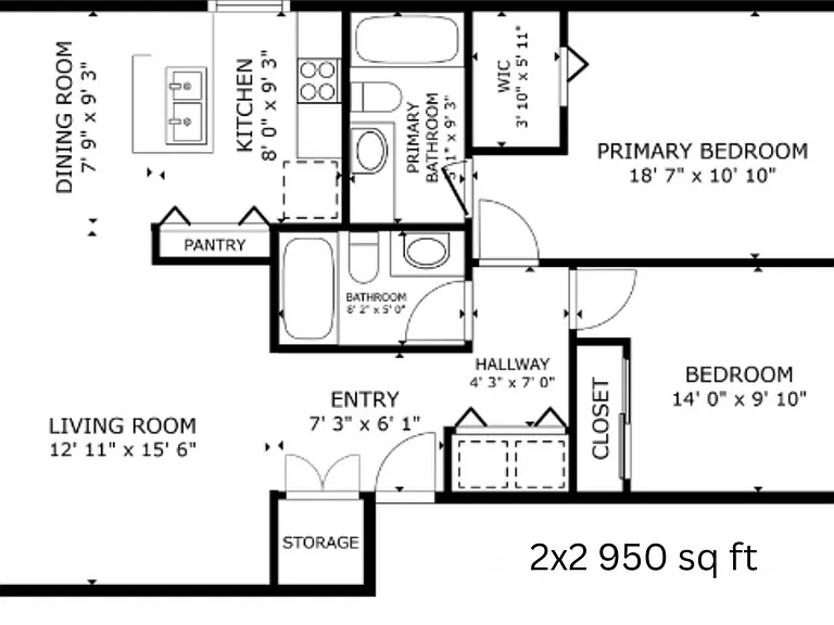 2x2 l 950 sq ft l Monte Vista 2x2 l 950 sq ft l Monte Vista