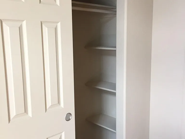 Built-in shelves in all closets