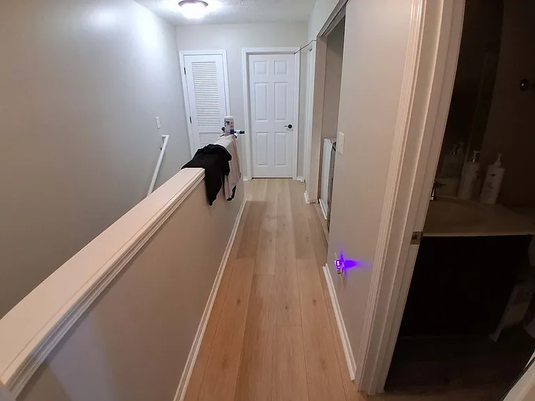 connecting walk way - new hard wood