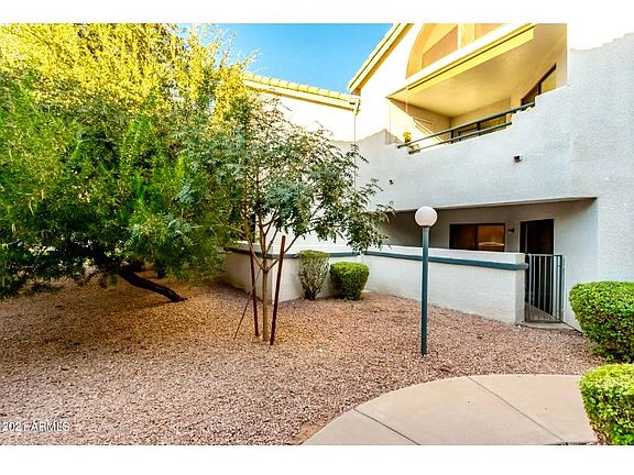 Patio overlooks courtyard