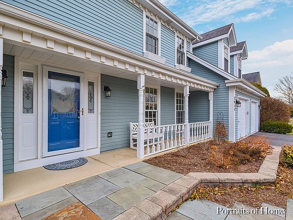Slate paver walkway up to the covered front porch