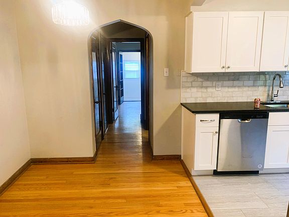 Kitchen is open to breakfast room
