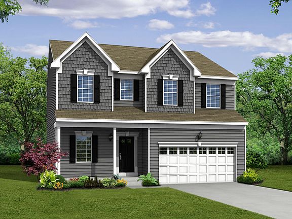 Elevation B Siding Facade with Opt Full Porch and Garage Door