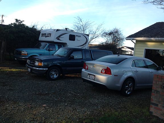 Parking area in driveway