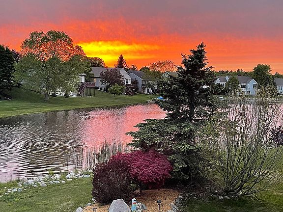 Sunset view from the deck. 