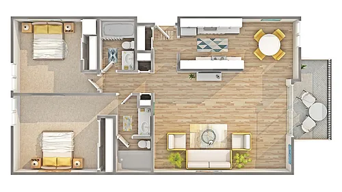 Floor plan 2X2