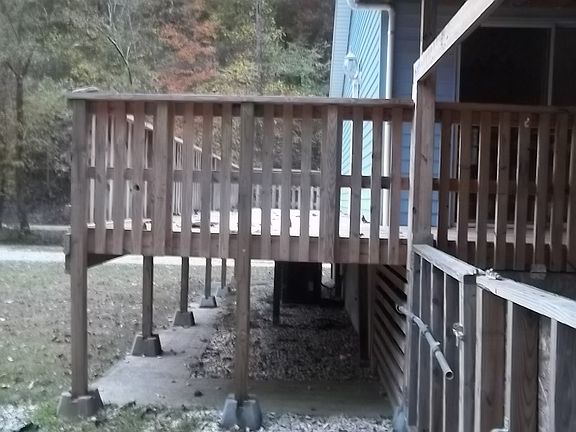 View of deck from backside