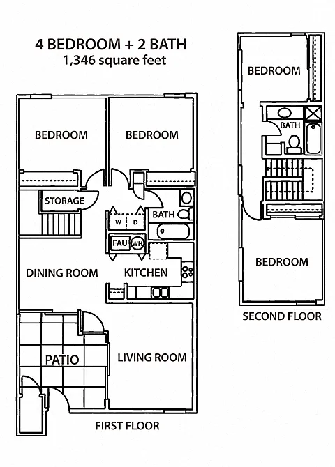 Floor plan Four Bedroom