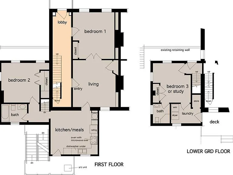 Floor plan of apartment. Rooms are oversize and ceilings are 10 feet. They liked it BIG in the Queen City in 1895.