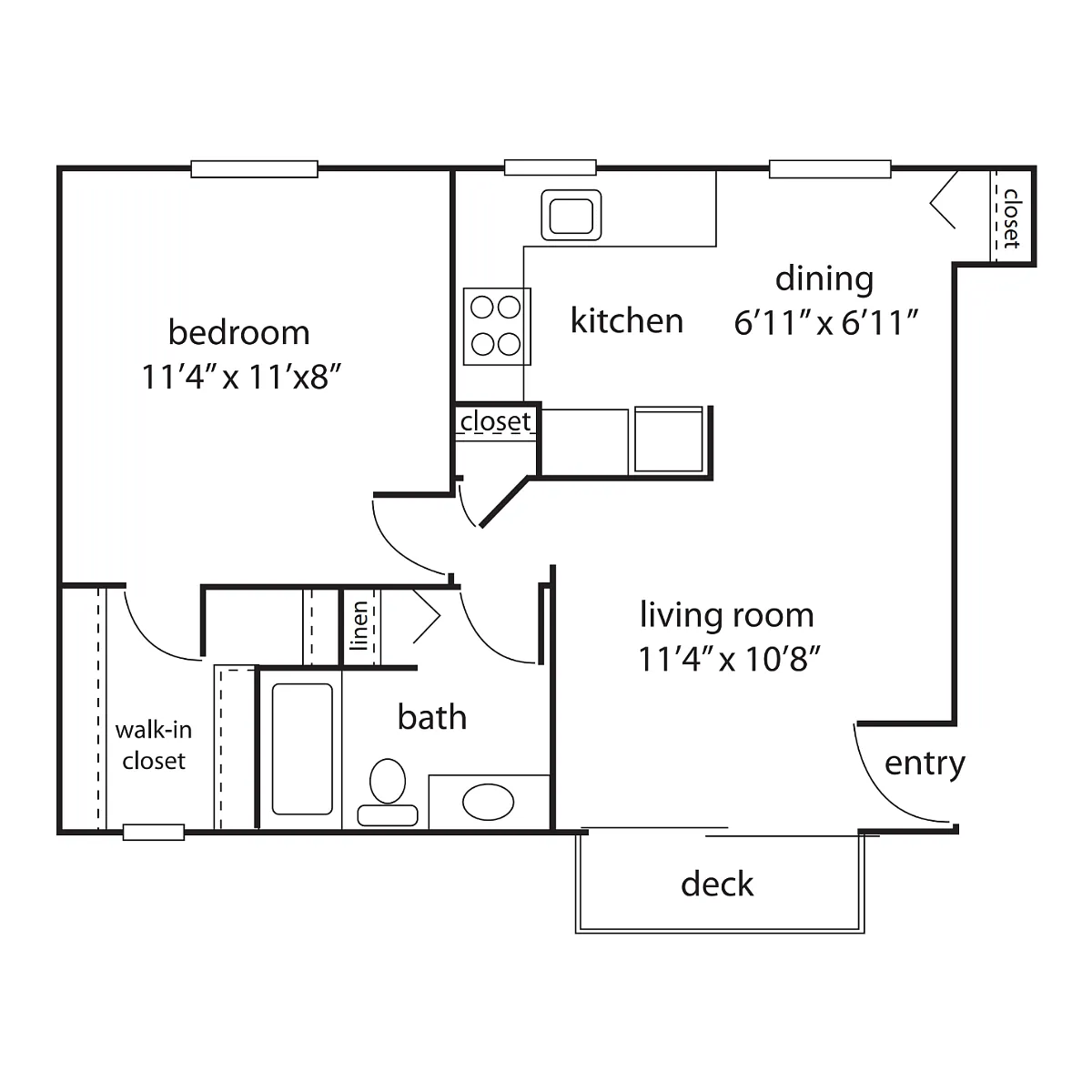 Floor plan 1X1 - A1