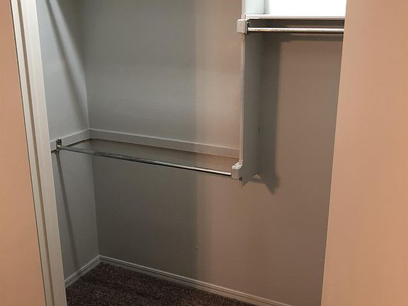 Both bedrooms feature large closets.