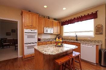 smooth top stove, double oven with convection