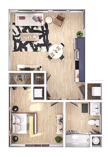 Floor plan 1 Bedroom