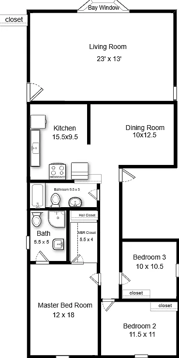 3 bed, 1300 sqft, $2,500 — Photo 2