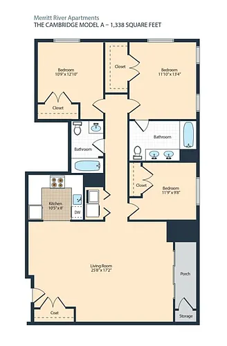 Floor plan The Cambridge Model A