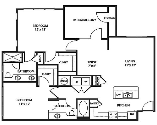 Floor plan Comfort B2
