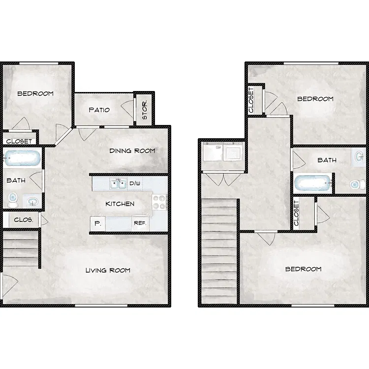 Floor plan 3 Bed 2 Bath