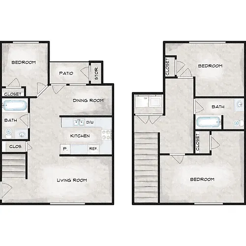 Floor plan 3 Bed 2 Bath