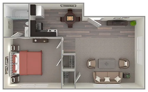 Floor plan 1 Bedroom