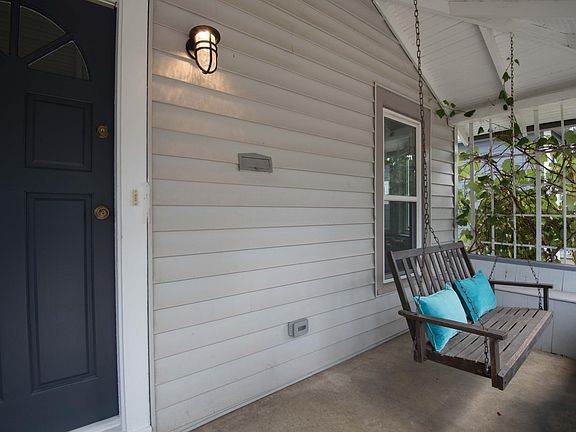 Front porch and porch swing