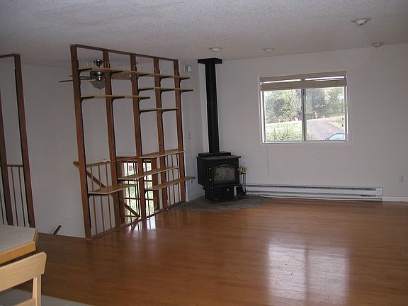 Living Room with high-efficiency wood stove