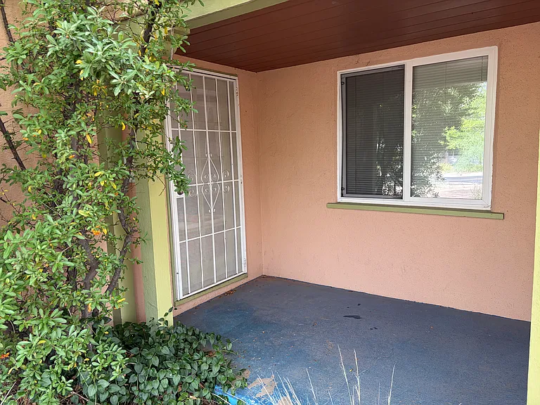 Western facing front porch