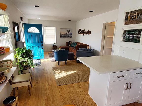 Natural wood floors throughout home