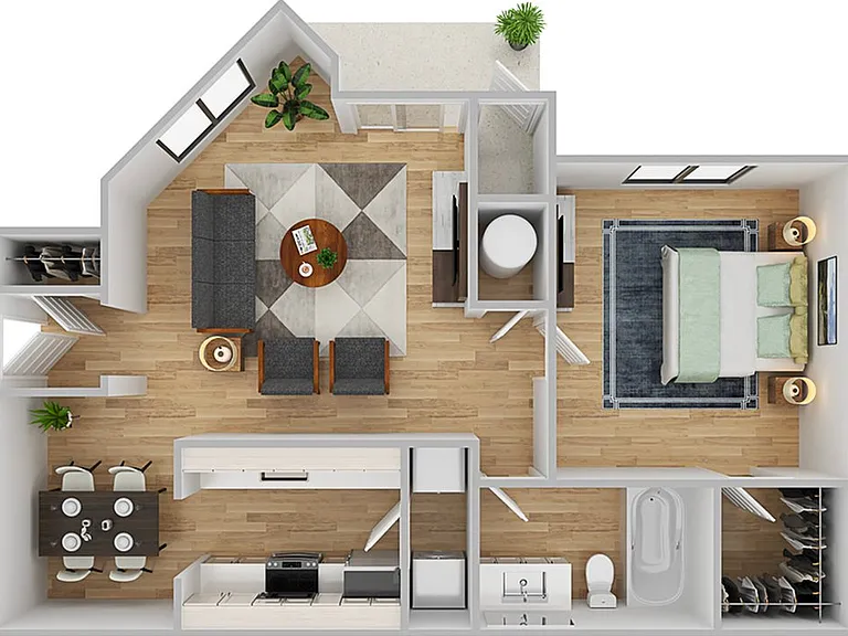 1 Bedroom | 1 Bath | 600 SF 1 Bedroom | 1 Bath | 600 SF