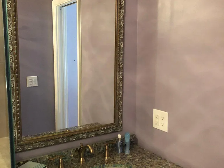 Master bath custom marble sink