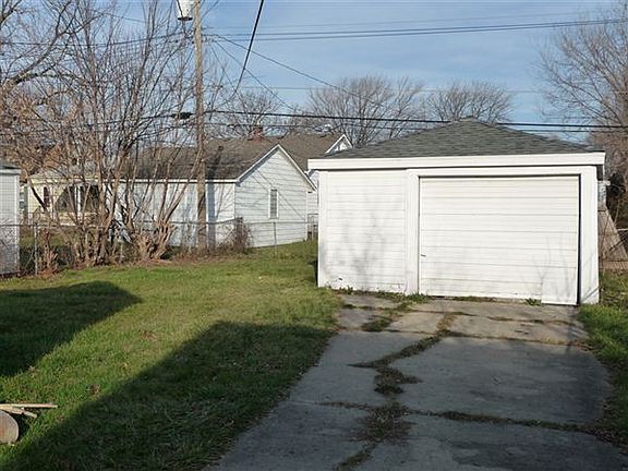 garage and backyard