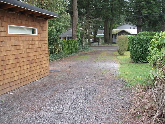 Driveway with shed