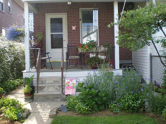 Rear porch, yard