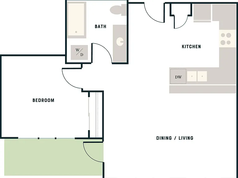 TRSW - 1 Bed, 1 Bath - Apt B TRSW - 1 Bed, 1 Bath - Apt B