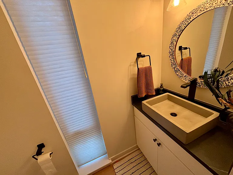 Half bath off main living space