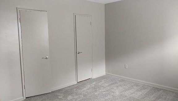 Double closets in bedroom
